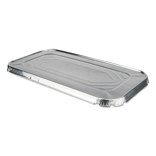 Durable Packaging Aluminum Steam Table Lids Fits Half-size Pan 10.56 X 13 X 0.63 100/carton - Food Service - Durable Packaging