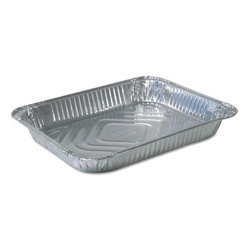 Durable Packaging Aluminum Steam Table Pans Half-size Shallow—79.5 Oz. 1.69 Deep 10.38 X 12.75 100/carton - Food Service - Durable Packaging