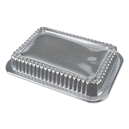 Durable Packaging Dome Lids For 1.5 Lb Oblong Containers 6.56 X 4.63 X 2 Clear Plastic 500/carton - Food Service - Durable Packaging