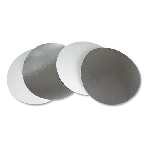 Durable Packaging Flat Board Lids For 8 Round Containers Silver Paper 500 /carton - Food Service - Durable Packaging