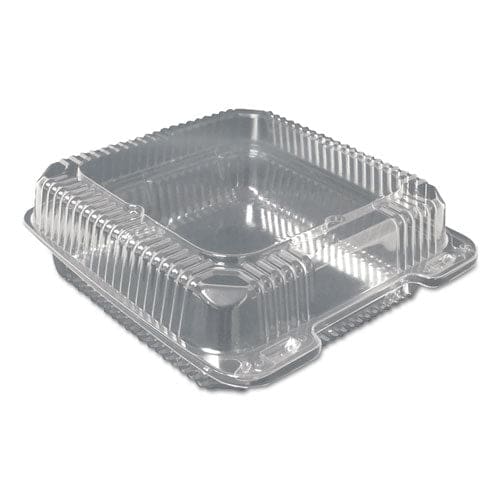 Durable Packaging Plastic Clear Hinged Containers 3-compartment 5 Oz/5 Oz/15 Oz 8.88 X 8 X 3 Clear 250/carton - Food Service - Durable