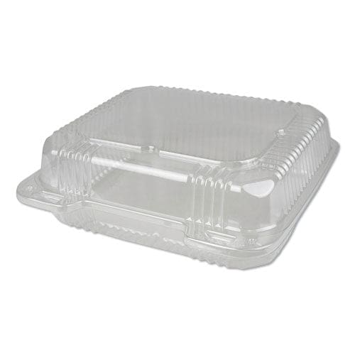 Durable Packaging Plastic Clear Hinged Containers 50 Oz 8.88 X 8 X 3 Clear 250/carton - Food Service - Durable Packaging