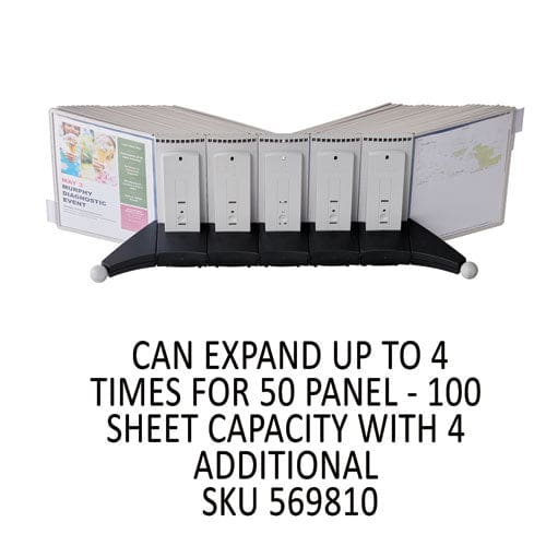 Durable Sherpa Desk Reference System 10 Panels 10 X 5.88 X 13.5 Gray Borders - Office - Durable®
