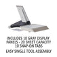 Durable Sherpa Desk Reference System 10 Panels 10 X 5.88 X 13.5 Gray Borders - Office - Durable®