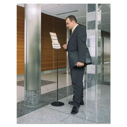 Durable Sherpa Infobase Sign Stand Acrylic/metal 40 To 60 High Gray - Office - Durable®
