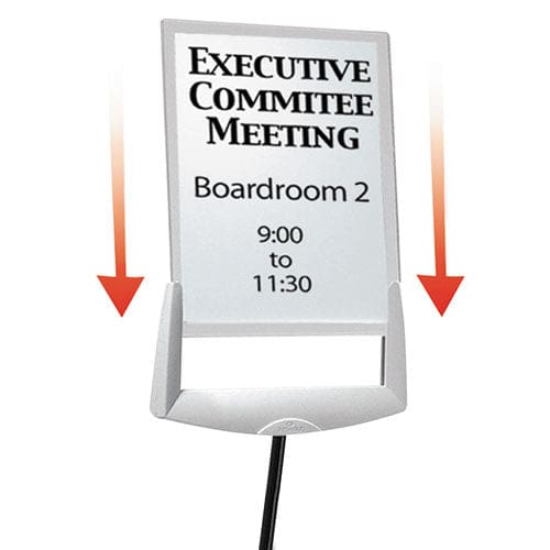Durable Sherpa Infobase Sign Stand Acrylic/metal 40 To 60 High Gray - Office - Durable®