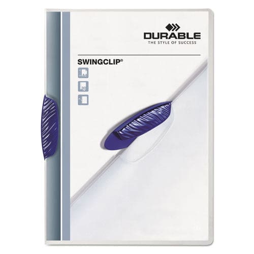Durable Swingclip Clear Report Cover Swing Clip 8.5 X 11 Clear/clear 25/box - School Supplies - Durable®