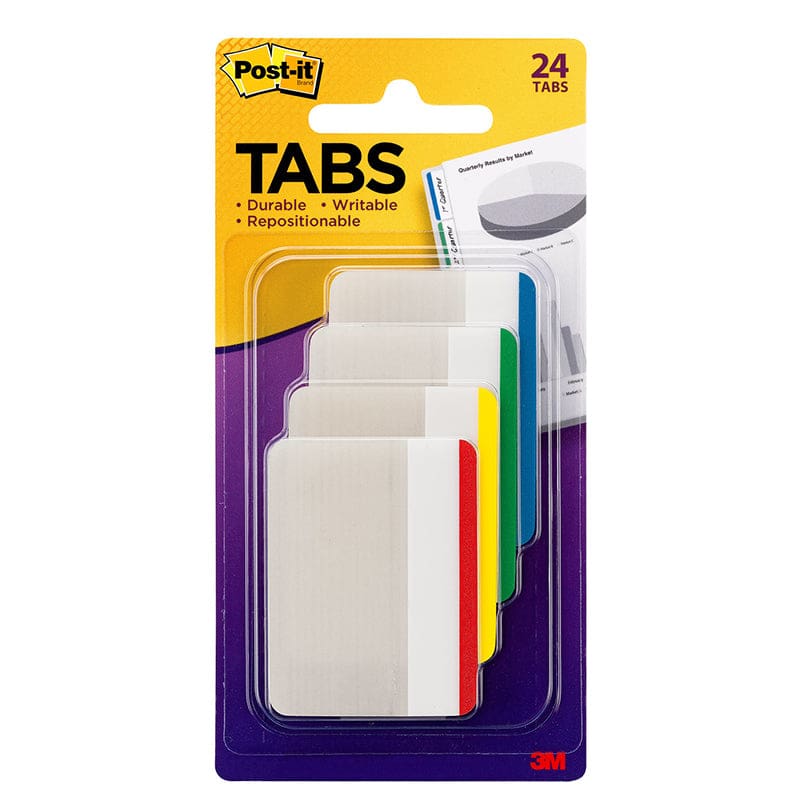 Durable Tabs 2X1.5 24Tabs/Pk (Pack of 10) - Post It & Self-Stick Notes - 3M Company