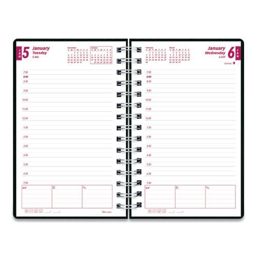 Duraflex Daily Planner 8 X 5 Black Cover 12-month (jan To Dec): 2023 - School Supplies - Brownline®