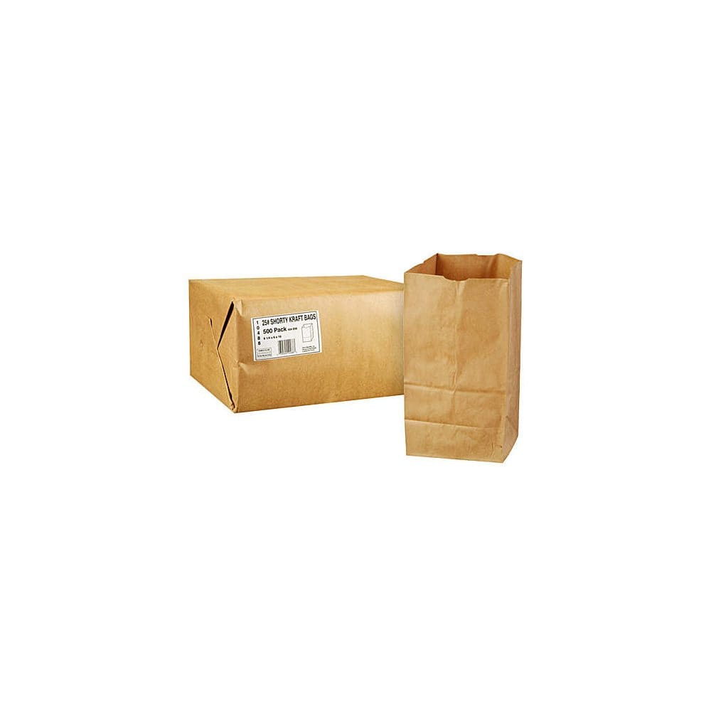 Duro Bag 25# Shorty Kraft Bags (500 ct.) - Paper & Plastic - Duro Bag