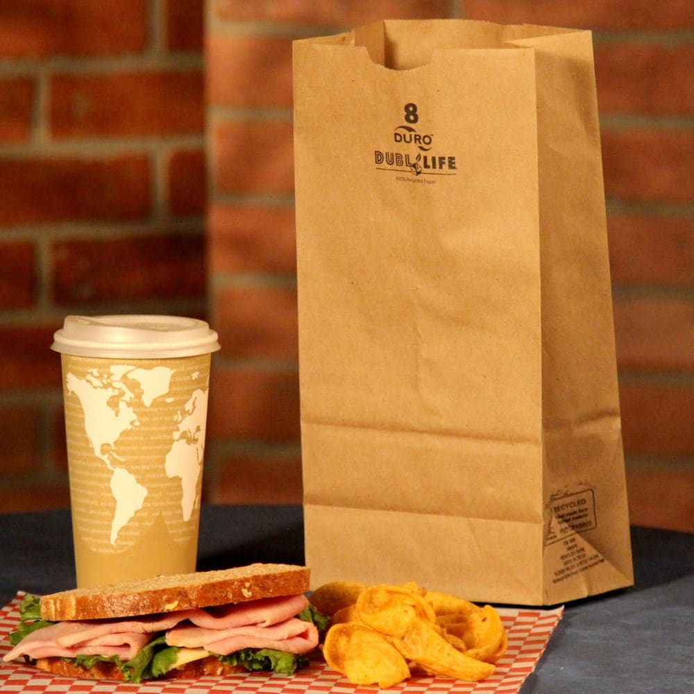 Duro Brown Paper Bag 8# Kraft Bags (500 ct.) - Paper & Plastic - Duro Brown