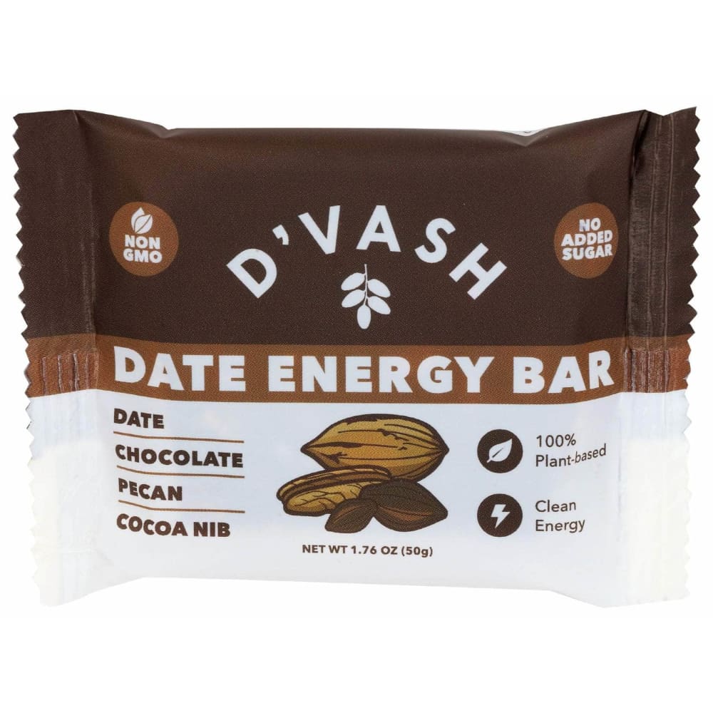 DVASH ORGANICS Grocery > Nutritional Bars DVASH ORGANICS: Chocolate Pecan Cocoa Nib Date Energy Bar, 1.76 oz