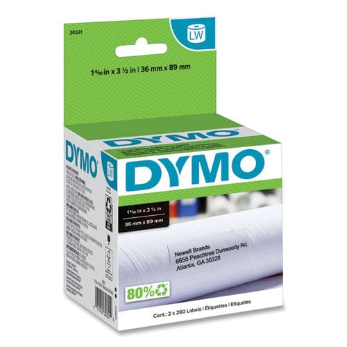 DYMO Labelwriter Address Labels 1.4 X 3.5 White 260 Labels/roll 2 Rolls/pack - Technology - DYMO®