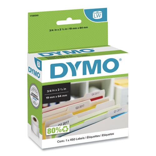 DYMO Labelwriter Bar Code Labels 0.75 X 2.5 White 450 Labels/roll - Technology - DYMO®