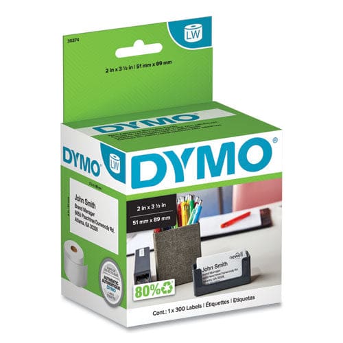 DYMO Labelwriter Business/appointment Cards 2 X 3.5 White 300 Labels/roll - Technology - DYMO®