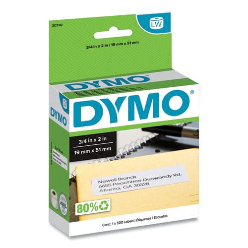 DYMO Labelwriter Return Address Labels 0.75 X 2 White 500 Labels/roll - Technology - DYMO®