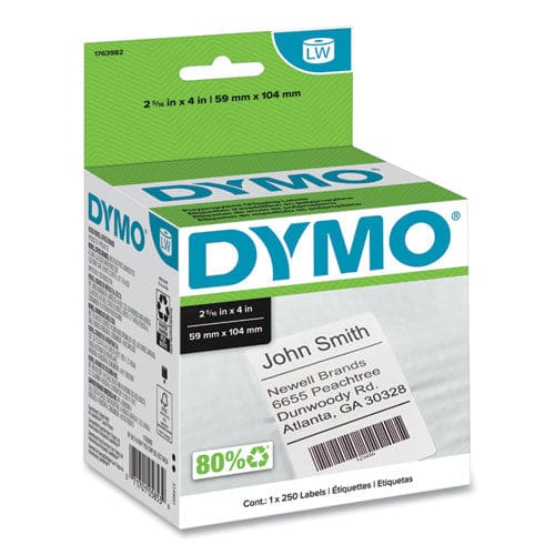 DYMO Labelwriter Shipping Labels 2.31 X 4 White 250 Labels/roll - Technology - DYMO®