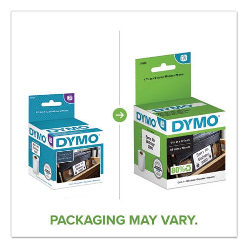 DYMO Labelwriter Vhs Top Labels 1.8 X 3.1 White 150 Labels/roll - Technology - DYMO®