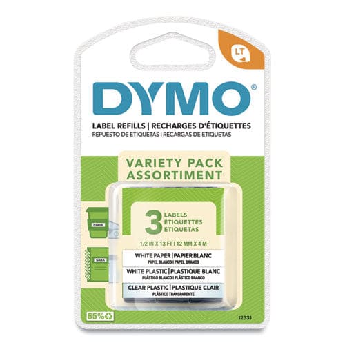 DYMO Letratag Paper/plastic Label Tape Value Pack 0.5 X 13 Ft Assorted 3/pack - Technology - DYMO®