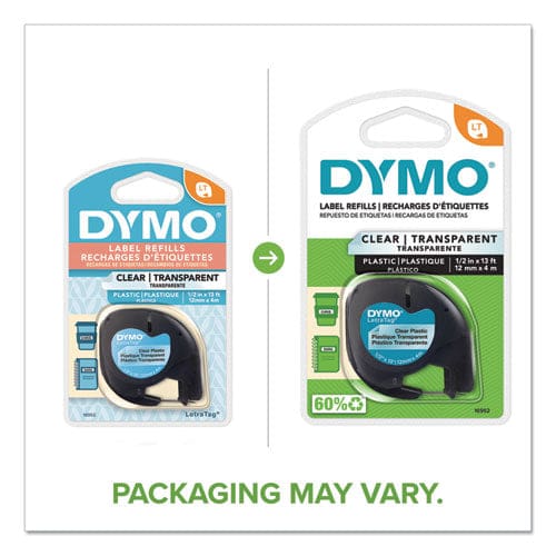 DYMO Letratag Plastic Label Tape Cassette 0.5 X 13 Ft Clear - Technology - DYMO®