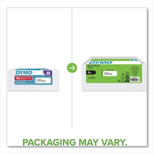 DYMO Lw Address Labels 0.75 X 2 White 500 Labels/roll 6 Rolls/pack - Technology - DYMO®