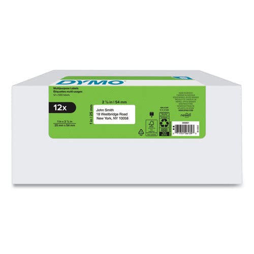 DYMO Lw Multipurpose Labels 1 X 2.13 White 500 Labels/roll 12 Rolls/pack - Technology - DYMO®