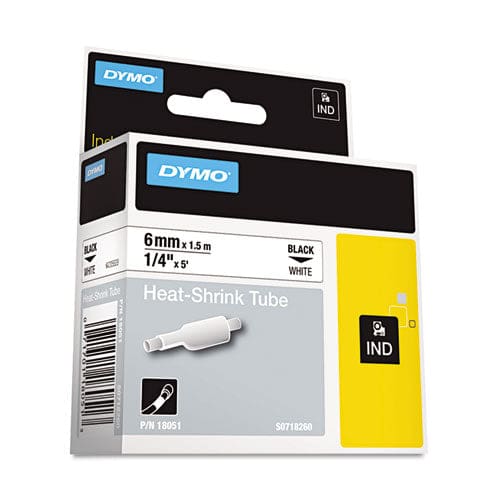 DYMO Rhino Heat Shrink Tubes Industrial Label Tape 0.25 X 5 Ft White/black Print - Technology - DYMO®