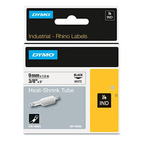 DYMO Rhino Heat Shrink Tubes Industrial Label Tape 0.75 X 5 Ft White/black Print - Technology - DYMO®