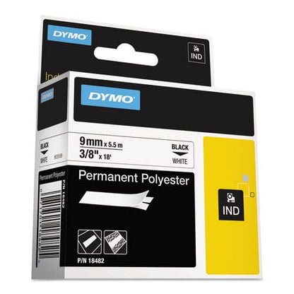 DYMO Rhino Permanent Poly Industrial Label Tape 0.37 X 18 Ft White/black Print - Technology - DYMO®