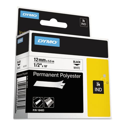 DYMO Rhino Permanent Poly Industrial Label Tape 0.5 X 18 Ft White/black Print - Technology - DYMO®