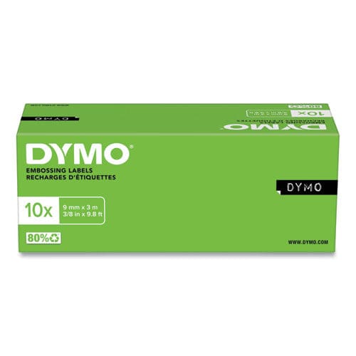 DYMO Self-adhesive Glossy Labeling Tape For Embossers 0.37 X 9.8 Ft Roll Black - Technology - DYMO®