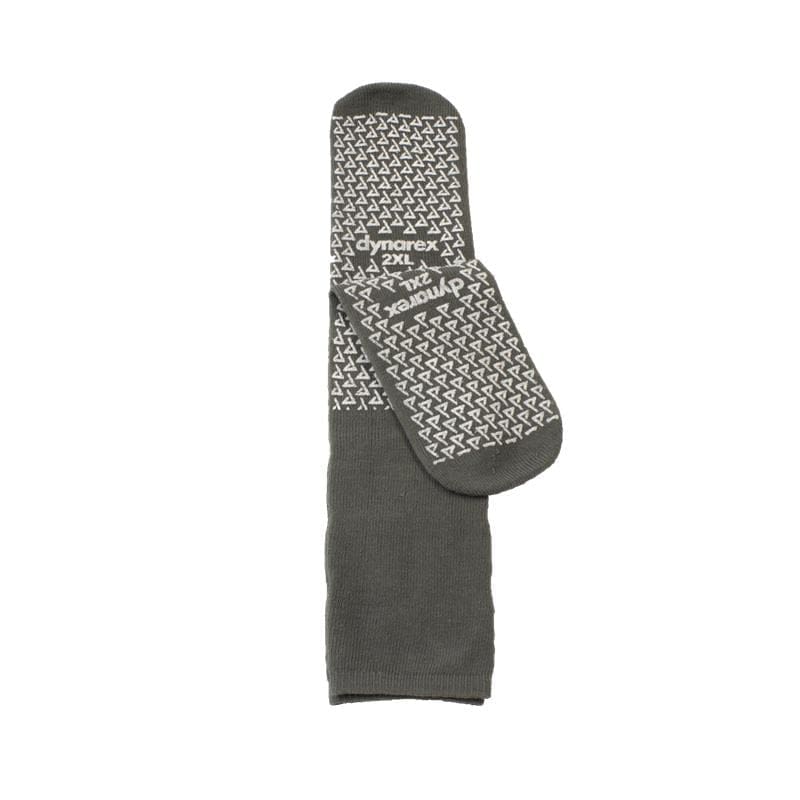Dynarex Slipper Socks Xxl Double-Sided Grey Pair (Pack of 6) - Apparel >> Stockings and Socks - Dynarex