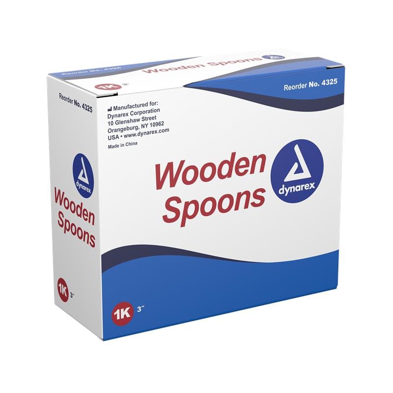 Dynarex Wooden Medical Spoons Bx1000 Box of 1000 - Nursing Supplies >> Nursing Misc - Dynarex