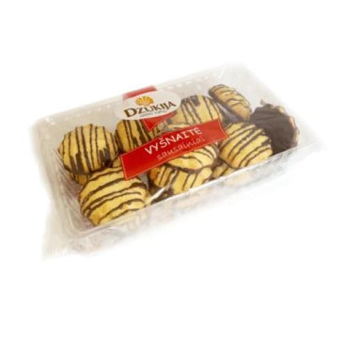DZuKIJOS VYsNAITe Glazed Cacao Cookies with Cherries Jam Filling 9.7 oz. (275 g.) - Dzukija