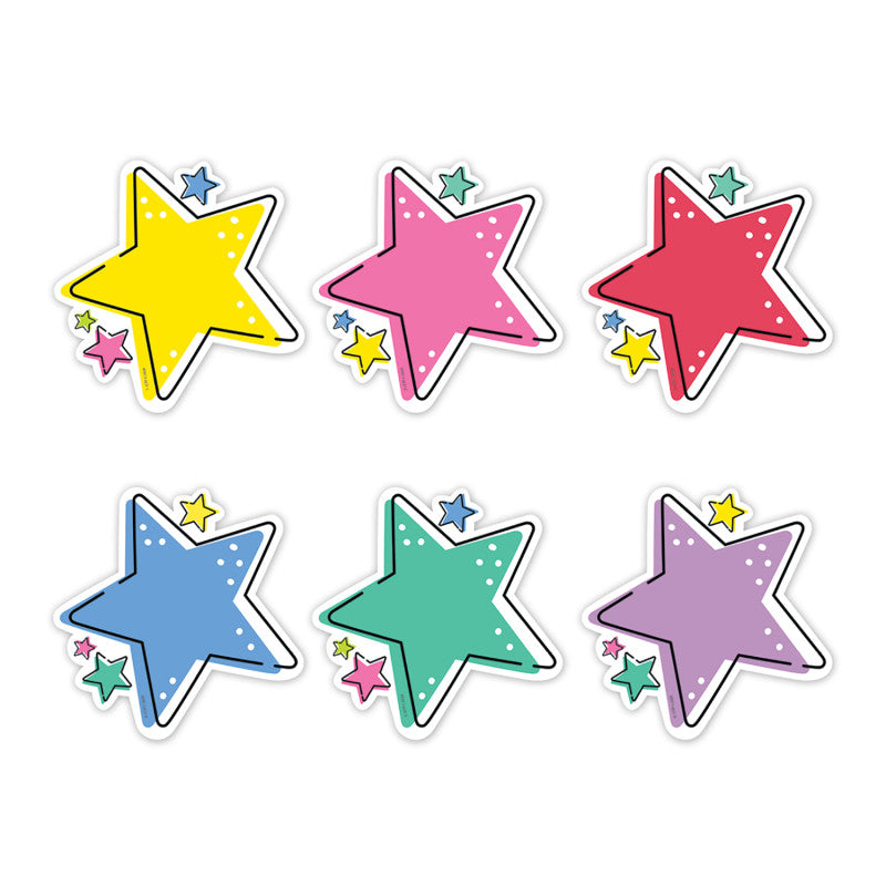 Stars Star Bright 6In Cut Outs (Pack of 6)