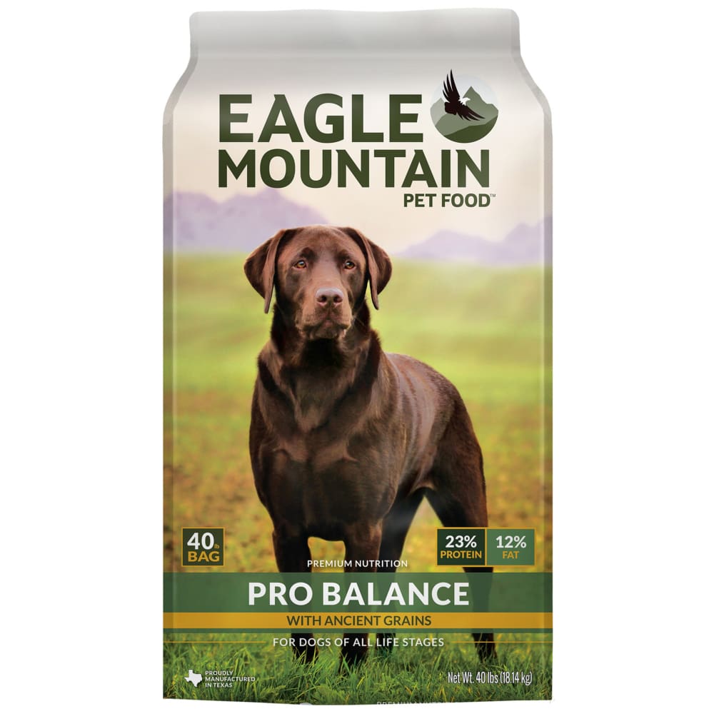 Eagle Mountain Pro Balance with Ancient Grains Dog Food 40 lb - Pet Supplies - Eagle Mountain