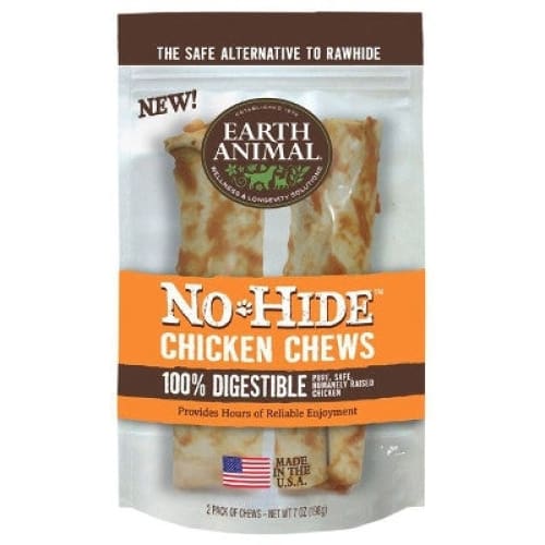 Earth Animal No Hide Chicken Chews Dog Treats; 4 Inch; 2 Pack - Pet Supplies - Earth Animal