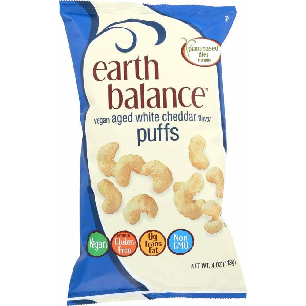 EARTH BALANCE EARTH BALANCE Vegan Aged White Cheddar Flavor Puffs, 4 oz