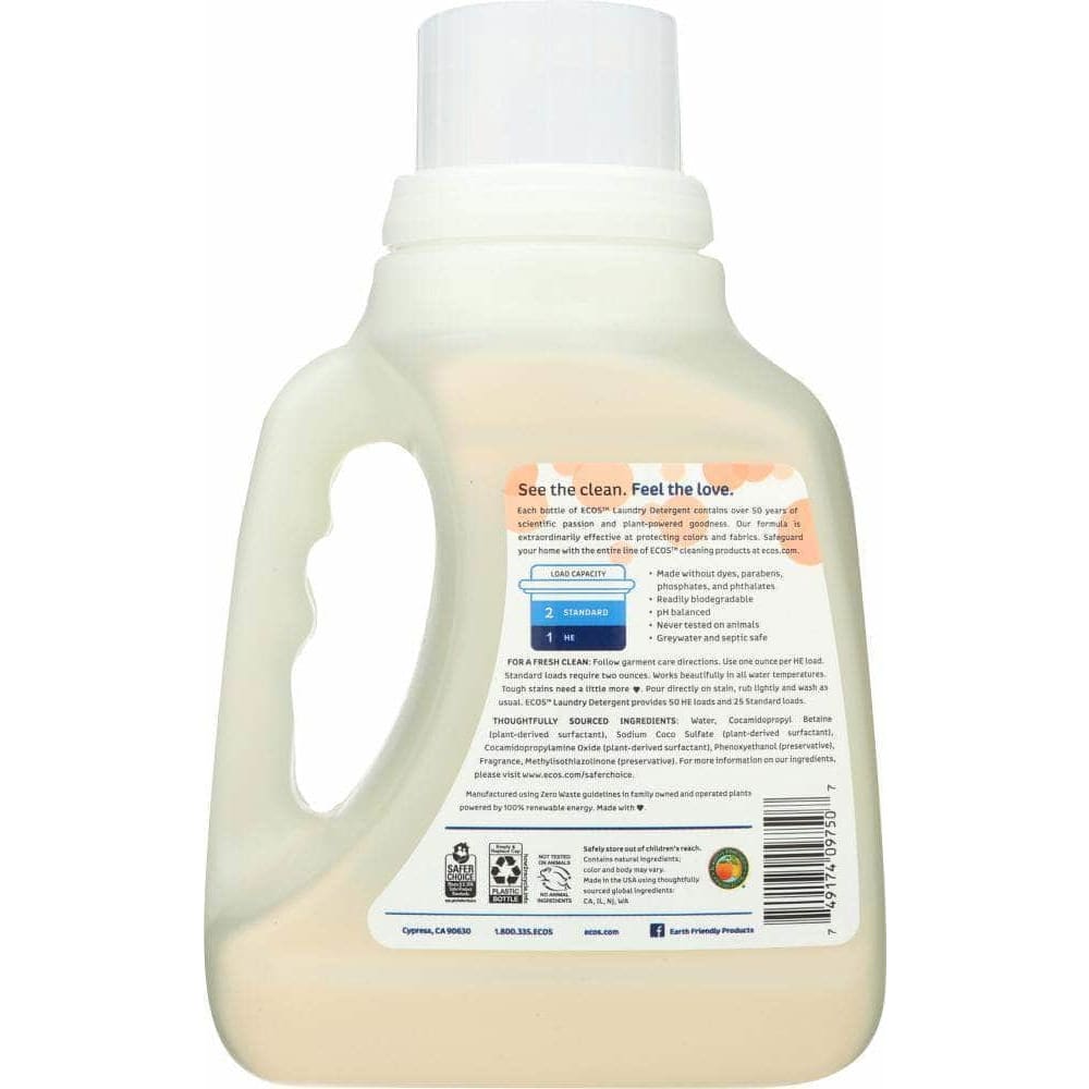 Ecos Earth Friendly Ultra Ecos Laundry Detergent Magnolia and Lily, 50 oz