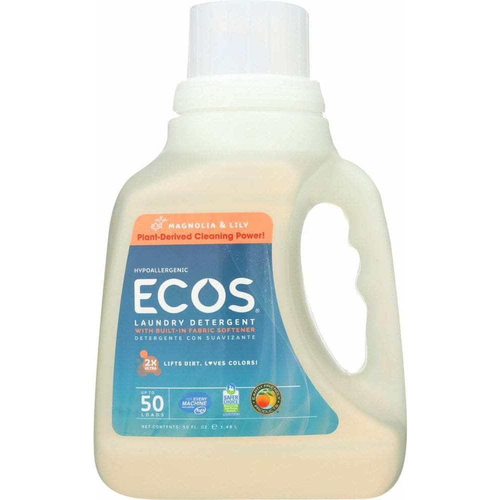 Ecos Earth Friendly Ultra Ecos Laundry Detergent Magnolia and Lily, 50 oz