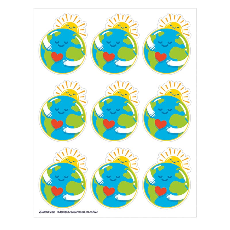 Earth Stickers Giant (Pack of 12) - Stickers - Eureka