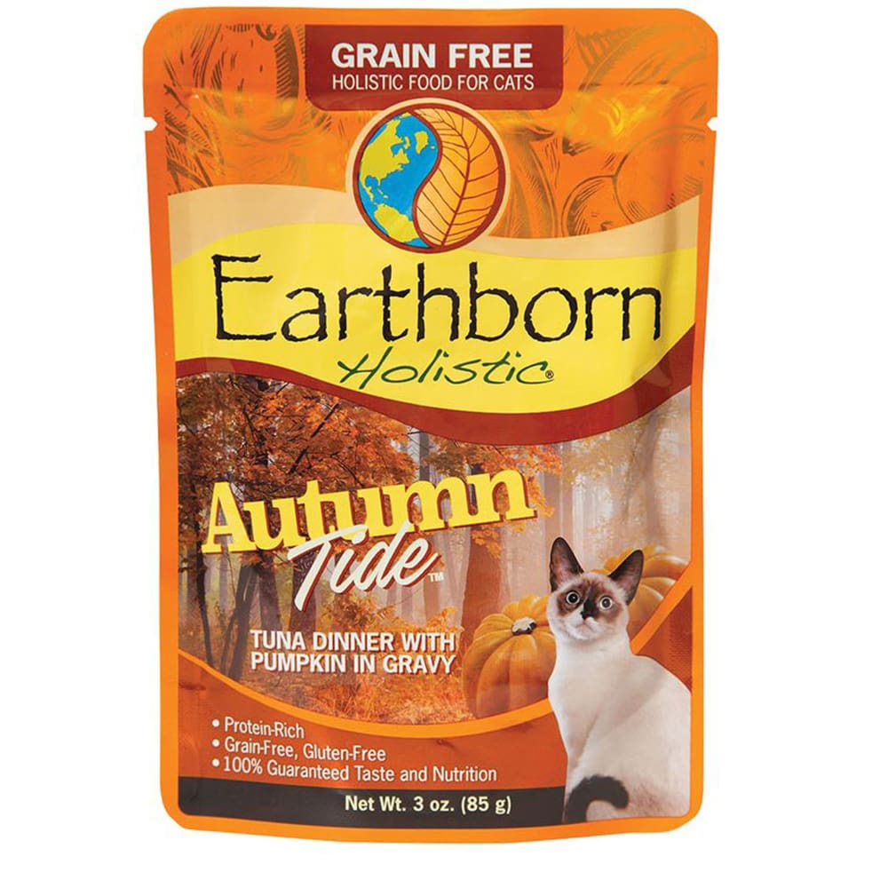 Earthborn Cat Grain-Free Autumn Tide Tuna Dinner in Gravy Pouch 3oz. (Case of 24) - Pet Supplies - Earthborn