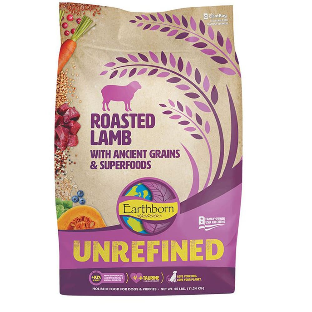 Earthborn Dog Unrefined Roasted Lamb with Ancient Grains 12.5lbs. - Pet Supplies - Earthborn