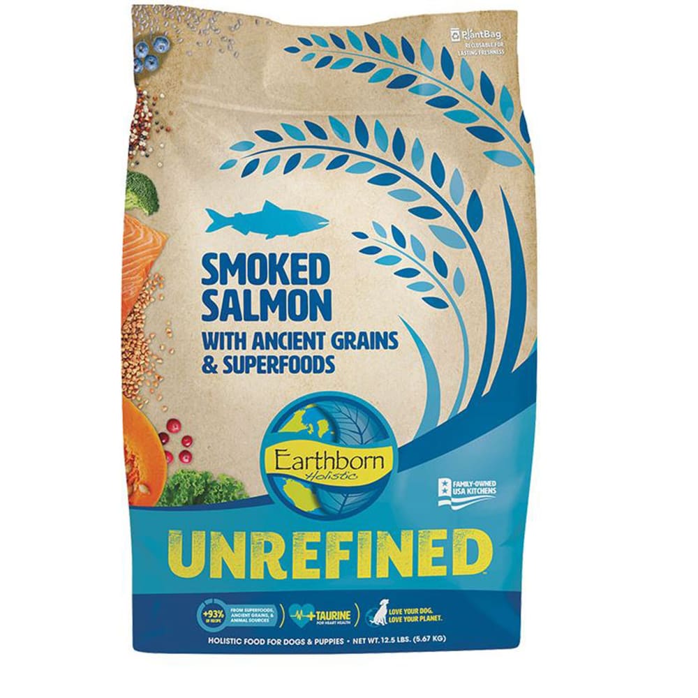 Earthborn Dog Unrefined Smoked Salmon with Ancient Grains 12.5lbs. - Pet Supplies - Earthborn