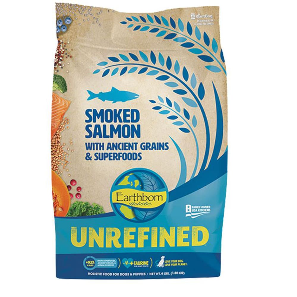 Earthborn Dog Unrefined Smoked Salmon with Ancient Grains 4lbs. - Pet Supplies - Earthborn