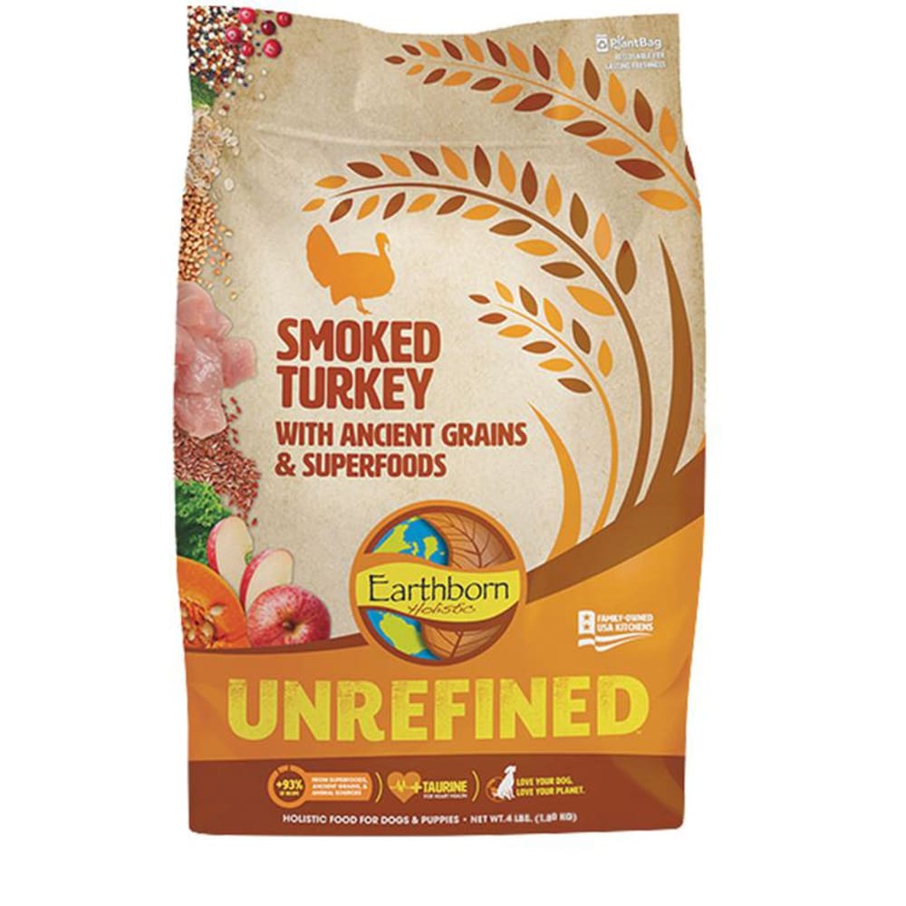 Earthborn Dog Unrefined Smoked Turkey with Ancient Grains 25lbs. - Pet Supplies - Earthborn