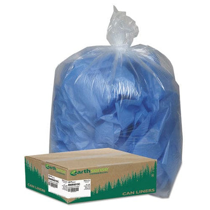 Earthsense Commercial Linear Low Density Clear Recycled Can Liners 33 Gal 1.25 Mil 33 X 39 Clear 10 Bags/roll 10 Rolls/carton - Janitorial &