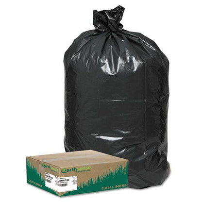 Earthsense Commercial Linear Low Density Large Trash And Yard Bags 33 Gal 0.9 Mil 32.5 X 40 Black 80/carton - Janitorial & Sanitation -