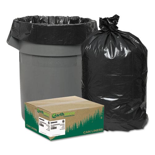 Earthsense Commercial Linear Low Density Recycled Can Liners 33 Gal 1.25 Mil 33 X 39 Black 10 Bags/roll 10 Rolls/carton - Janitorial &
