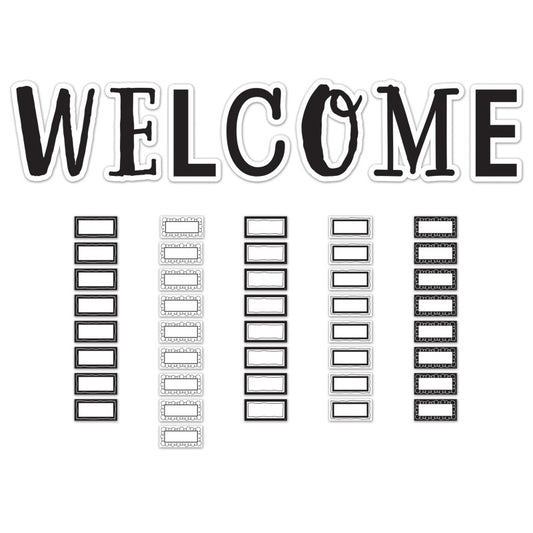 Black White Welcome Bulletin Board (Pack of 3)